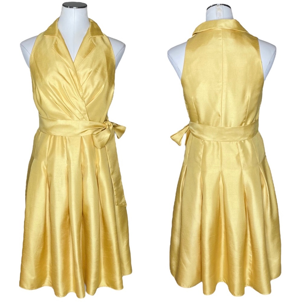 Evan Picone Golden Retro Dress